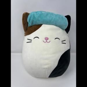Squishmallows Official Kellytoys Plush 11" Cam the Calico Cat with Visor Hat